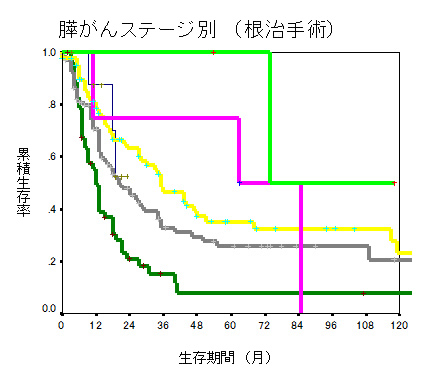 膵がんステージ別(根治手術)