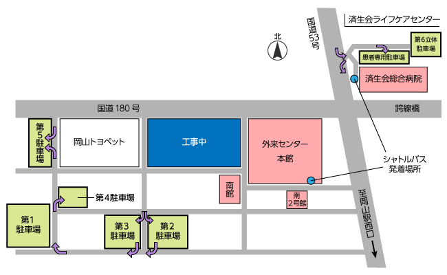済生会病院の駐車場