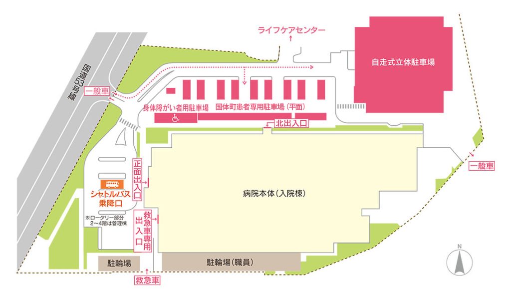 岡山済生会総合病院駐車場の詳細