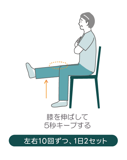 膝のストレッチのイメージ画像①